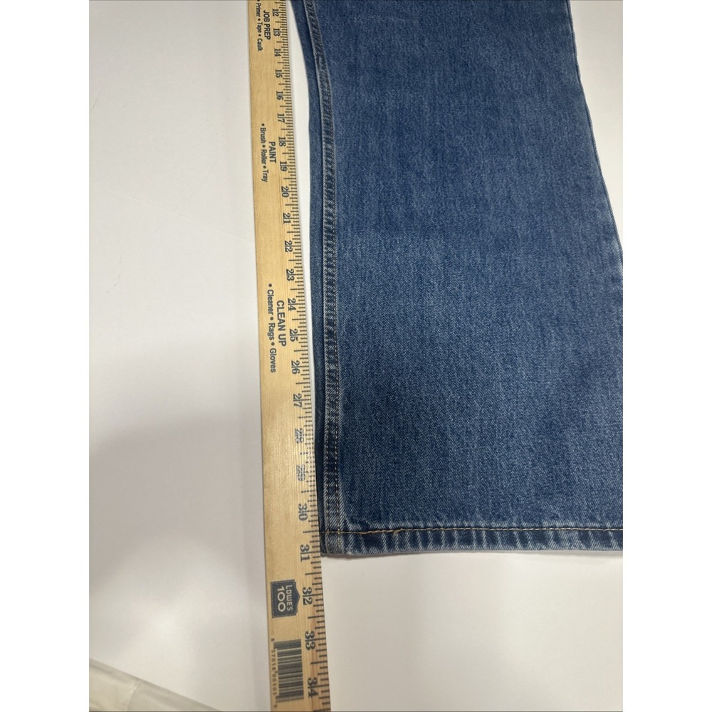 Levis Men's 505 Regular Fit Jeans, Big & Tall, Medium Stonewash, 46x32 - Picture 9 of 11